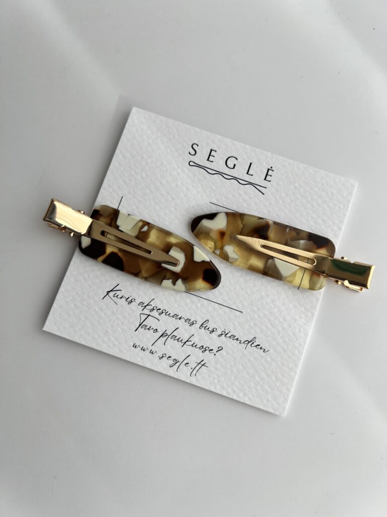 Makiažo plaukų segtukai "Kava"