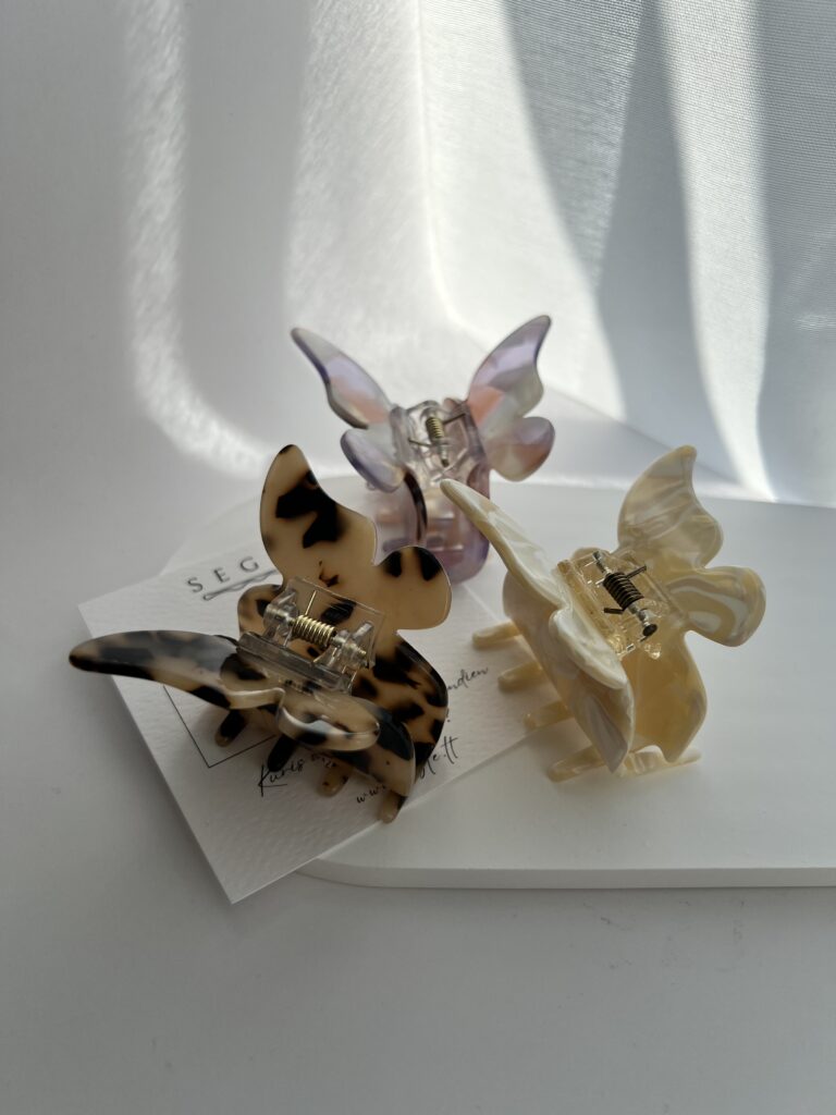 Plaukų segtukai žnyplės DRUGELIAI