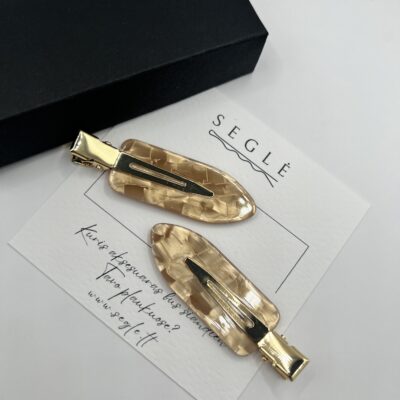 Latte kavos spalvos makiažo plaukų segtukai