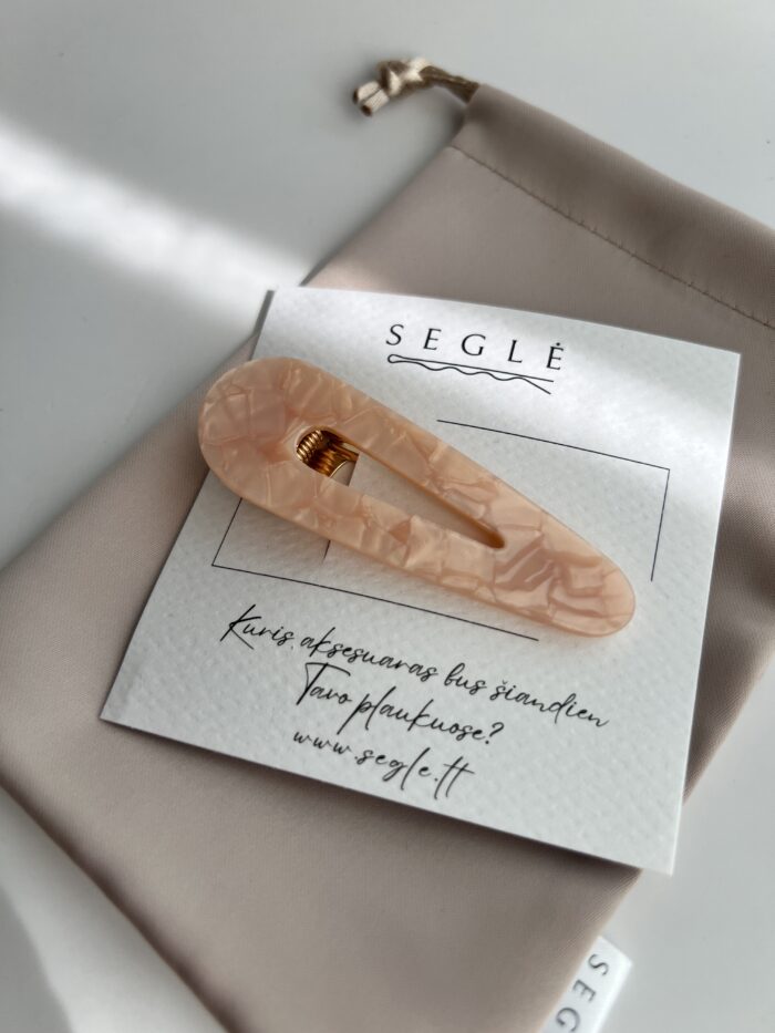 Rausvos spalvos plaukų segtukas