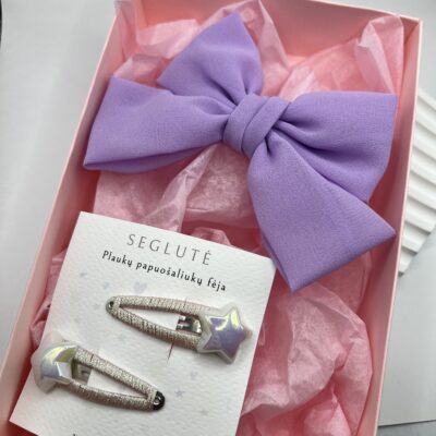 Plaukų aksesuarai mergaitėms "Levandų kaspinas"