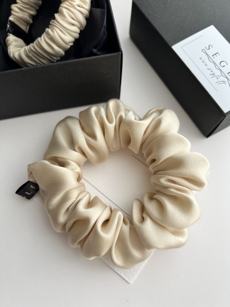 Šilkinės plaukų gumytės CREAMY - Image 3