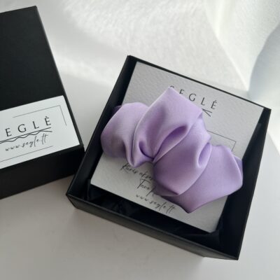 Plaukų segtukas šviesios alyvų spalvos. Segtukas juodoje dėžutėje