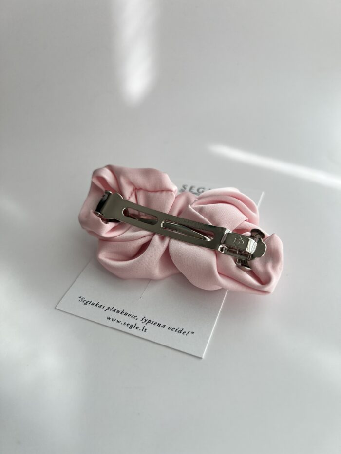 Plaukų segtukas kruasanas BABY PINK - Image 3