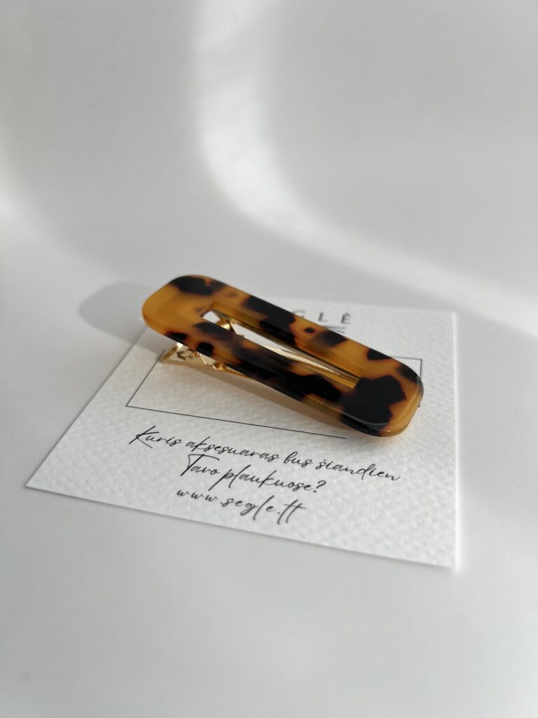 Plaukų segtukas "Tamsi karamelė" - Image 3