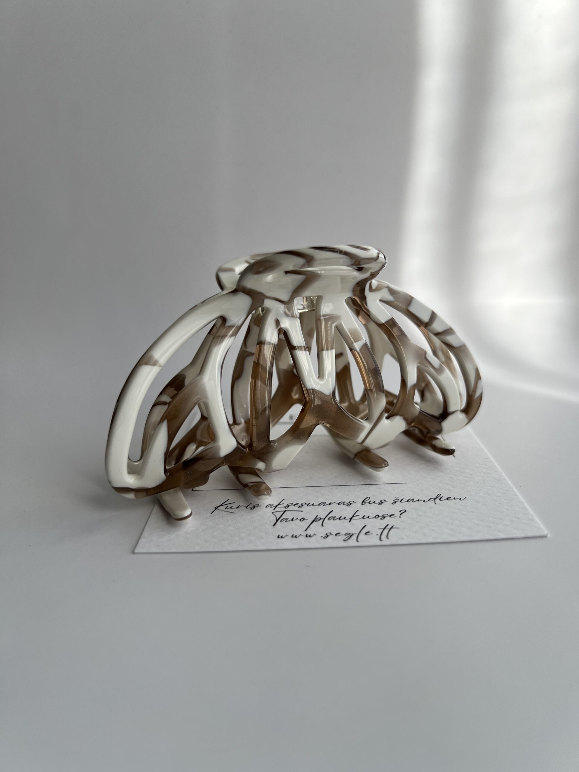 Plaukų segtukas – žnyplės MOKA KAVA