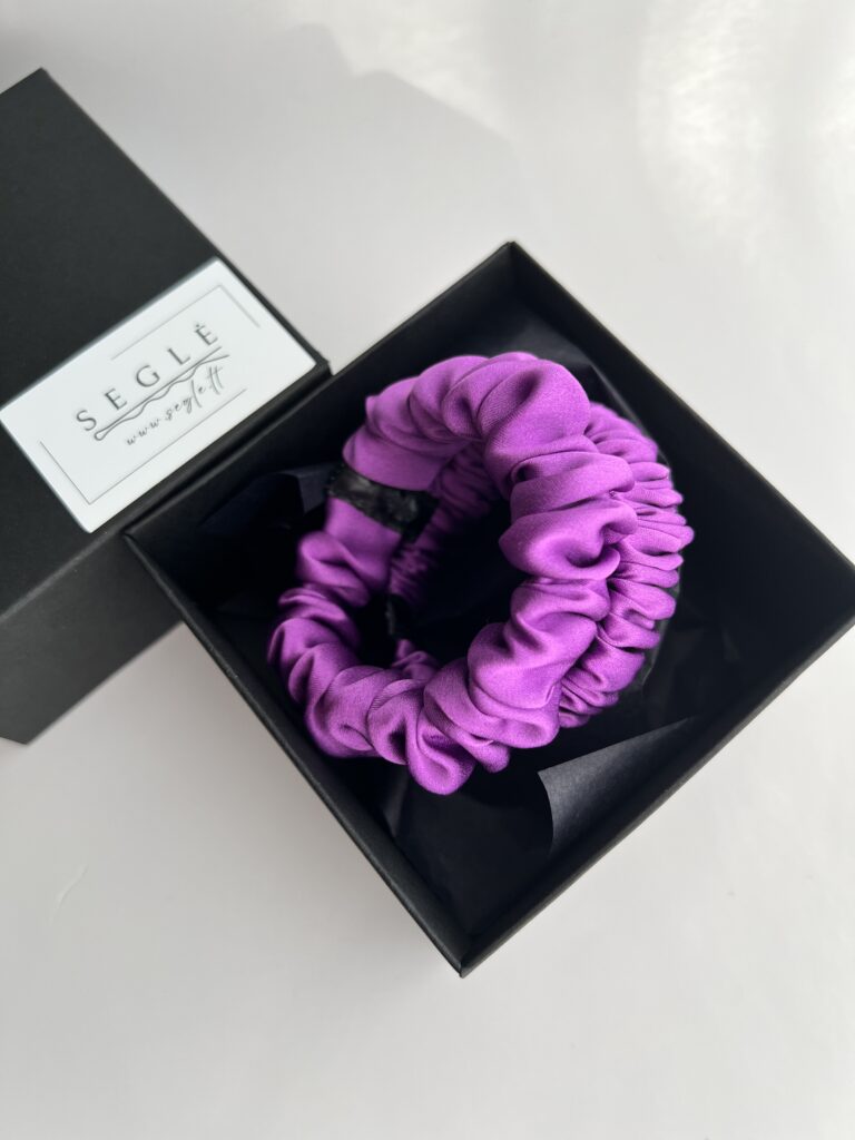 Šilkinės plaukų gumytės LEVANDOS - Image 3