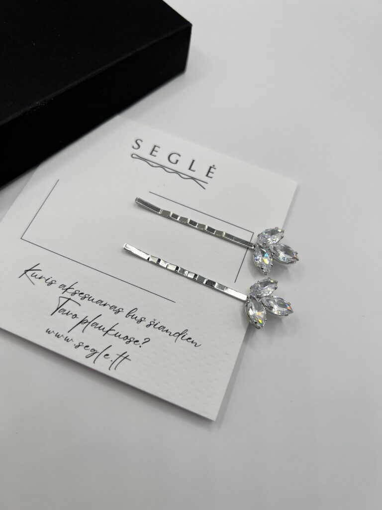 Plaukų segtukai "Žiedlapis" - Image 3