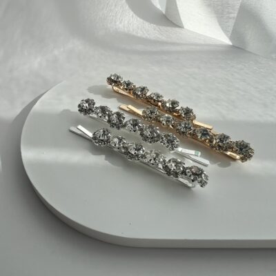 Metaliniai stilingi plaukų segtukai